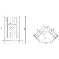 Душевая кабина Timo Standart 80x80 T-6680 S F без гидромассажа схема 2