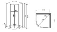 Душевая кабина Timo Premium 100x100 H-517 с баней с гидромассажем схема 3