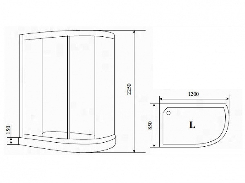 Душевая кабина Timo Comfort 120x85 T-8802L с гидромассажем ФОТО