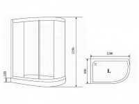 Душевая кабина Timo Comfort 120x85 T-8802L с гидромассажем схема 3