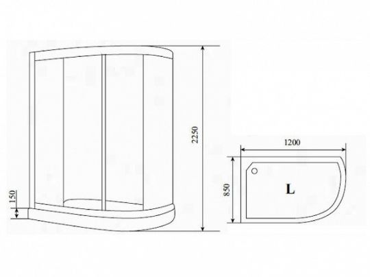 Душевая кабина Timo Comfort 120x85 T-8802L с гидромассажем ФОТО