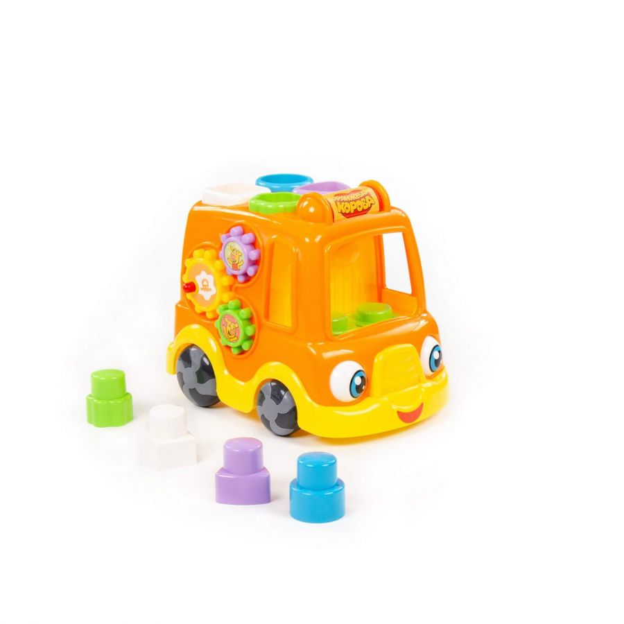 Игрушка развивающая "Оранжевая корова" "Волшебный фургон" (в сеточке)