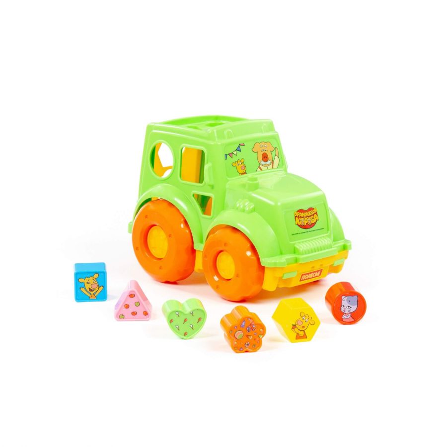 Игрушка развивающая "Оранжевая корова" "Трактор" (в коробке)