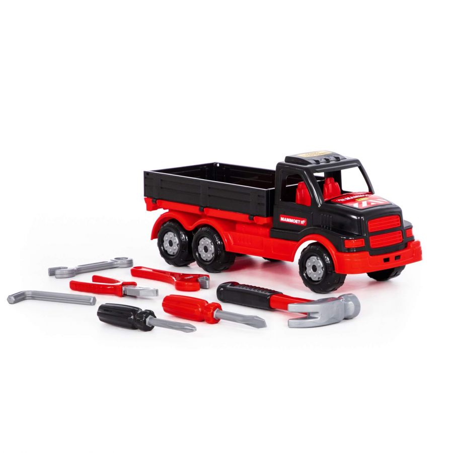 "MAMMOET", "Сталкер", автомобиль бортовой + набор инструментов (7 элементов) (в сеточке)