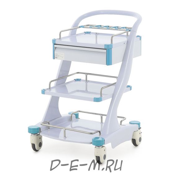 Столик реанимационный, анестезиологический СТ-109 (ТМ-015АН-00), тележка медицинская