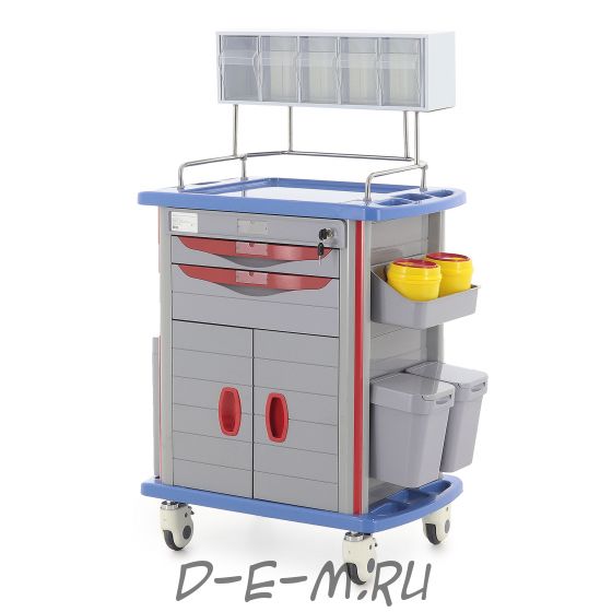 Столик реанимационный, анестезиологический АТ750-01 (ТМ-003АН-00), тележка медицинская