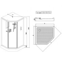 Душевая кабина Esbano ES-100PR 100x100 ESKB100PR без гидромассажа схема 23