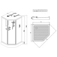 Душевая кабина Esbano ES-L90PR 90x90 ESKL90PR без гидромассажа схема 22