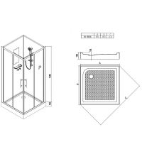 Душевая кабина Esbano ES-80CK 80x80 ESKB80CK без гидромассажа схема 19