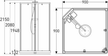 Душевая кабина IDO Showerama 10-5 Comfort 558.209.303 схема 11