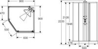 Душевая кабина IDO Showerama 8-5 90x90 схема 15