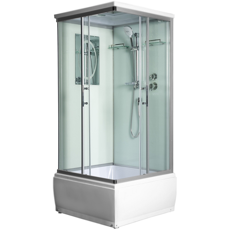 Изображение Душевая кабина WeltWasser WW500 Aller 902 90x90 10000003255 профиль Хром стекло прозрачное