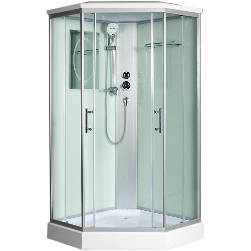 Изображение Душевая кабина WeltWasser WW500 Nesse 902 90x90 10000003280 профиль Хром стекло прозрачное