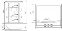 Душевой бокс Timo Standart 150x88 T-1150 с гидромассажем схема 14