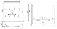 Душевой бокс Timo Lux 170x90 T-7770 с гидромассажем схема 14