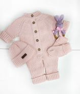 Комбинезон с шапкой+носки, св-розовый