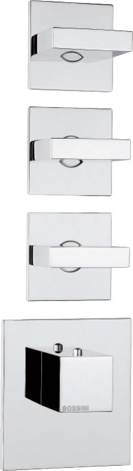 Термостат Bossini Rectangular 3 Outlets LP Z033205 для ванны с душем хром схема 3