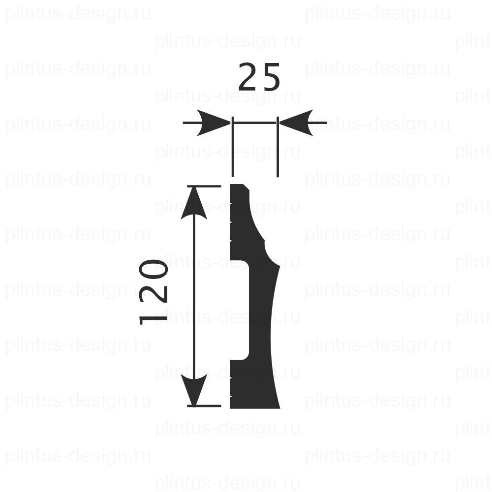 РХ009 Cosca плинтус экополимер 120х25