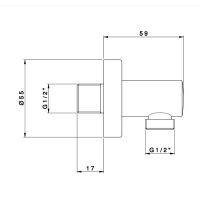 Nicolazzi Doccia 5527CR Подключение для душевого шланга схема 2