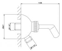 Nicolazzi Doccia C7124CR Подключение для душевого шланга с держателем душа схема 2