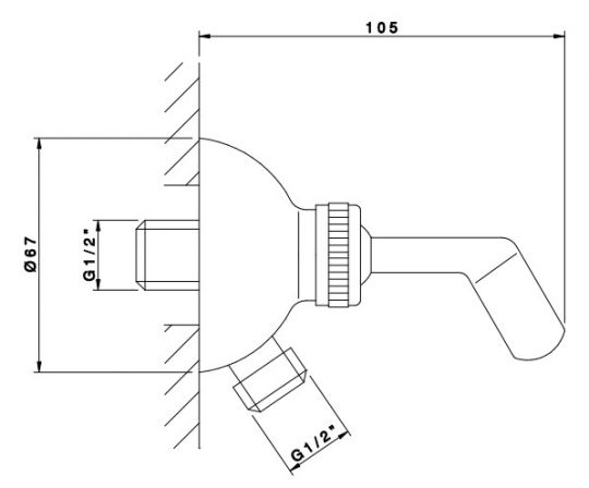 Nicolazzi Doccia C7124CR Подключение для душевого шланга с держателем душа ФОТО