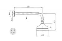 Nicolazzi Doccia 5702DB20 Верхний душ _ 200 мм схема 2