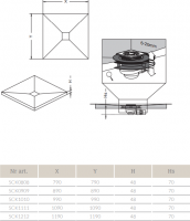 Душевой трап с решёткой Radaway RadaDrain 5CK1010/5K01 99х99 см, хром схема 4