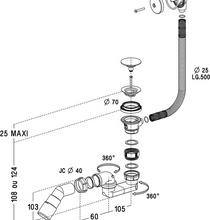 Сифон для душевого поддона Radaway B602RUS, белый схема 3