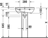 Пьедестал для раковины Duravit P3 Comforts 0858360000 схема 4