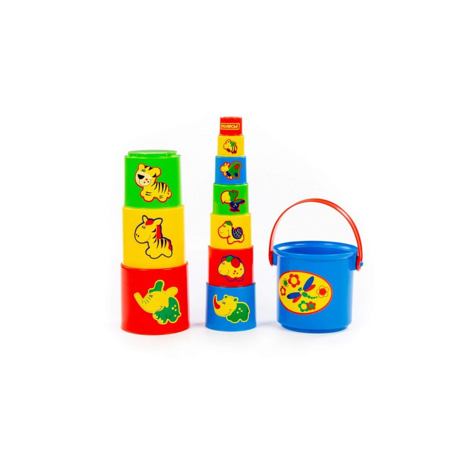 Занимательная пирамидка №3 (11 элементов) (в сеточке)