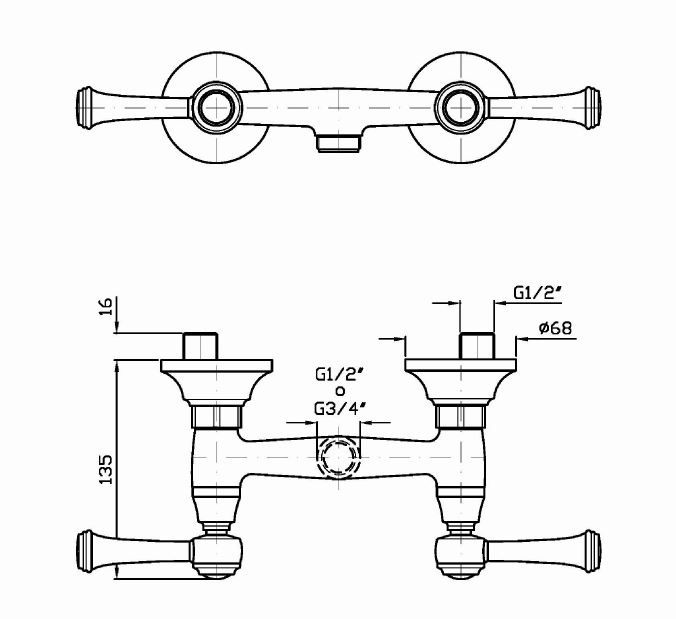 Смеситель Zucchetti Agor Classic для душа ZAM055 ФОТО