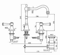 Смеситель Zucchetti Agor Classic для раковины ZAL405 схема 1