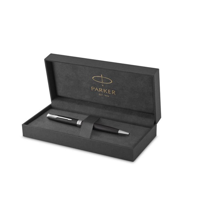 Ручка шариковая Parker Sonnet Core Matte Black CT M, корпус чёрный матовый/ хром, чёрные чернила (1931524)