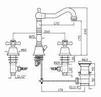 Смеситель Zucchetti Delf для раковины Z46353 схема 1