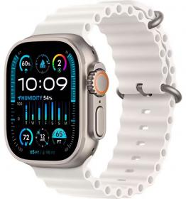 Apple Watch Ultra 2 49mm Titanium Case with White Ocean Band