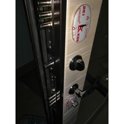 Дверь Входная АСД Спартак с зеркалом акация светлая поперечная