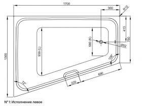 Трапециевидная ванна Bette Space L 1132 левая 170х130 ФОТО