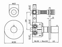 Смеситель Zucchetti Isystick для душа ZD1659 схема 1