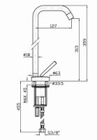 Смеситель Zucchetti Isystick для раковины ZP1196 схема 1