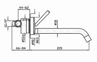 Смеситель Zucchetti Isystick для раковины ZP1617 схема 1