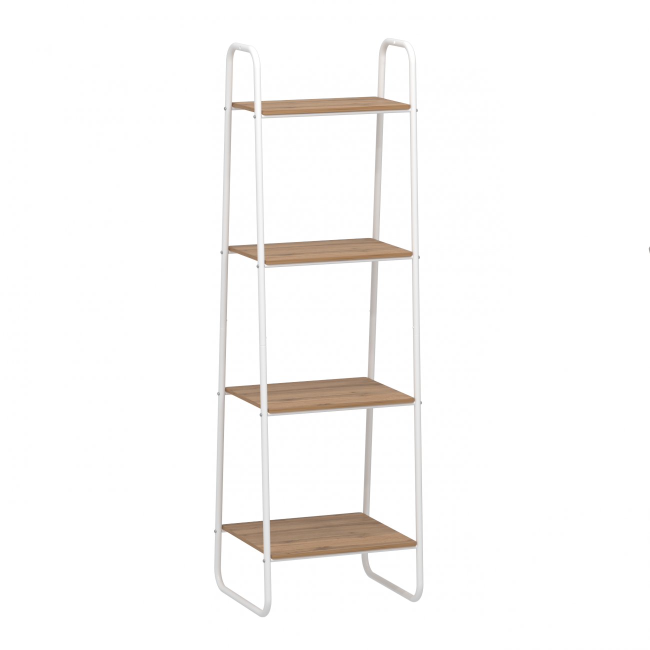 SCANDY СКАНДИ Стеллаж, металлический, с полками, белый, 45х39х147 см