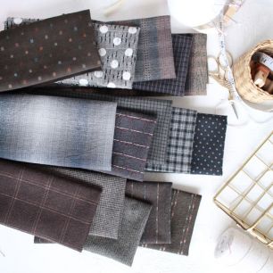 Набор фактурного хлопка - Ночная прохлада (15 отрезов 23*35 см.)