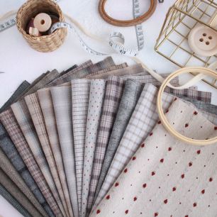 Набор фактурного хлопка - Дымка над рекой (15 отрезов 23*35 см.)