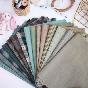 Набор фактурного хлопка - Лесные сказки (15 отрезов 23*35 см.)