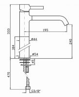 Смеситель Zucchetti Pan для раковины ZP6219 схема 1