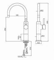 Смеситель Zucchetti Pan для раковины ZP6586 схема 1