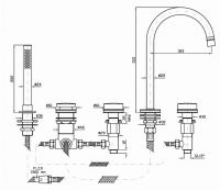 Смеситель Zucchetti Savoir для ванны и душа ZSV483 схема 1