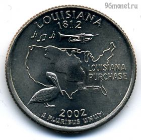 США 25 центов 2002 P Луизиана