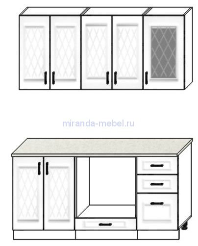 Кухня МДФ Ирина 1,6