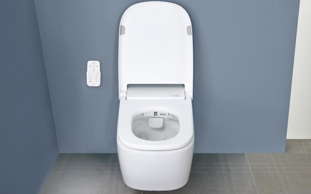 Подвесной унитаз - биде VITRA V-Care Basic 5674B003-6104 схема 5